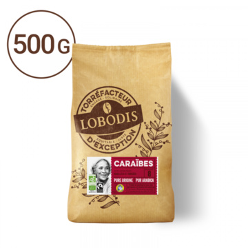 Bio káva z Karibiku zrnková 500g Lobodis 